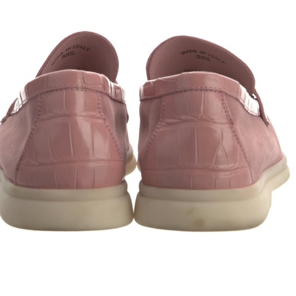 Loro Piana Pink Aligator Loafers size 39.5